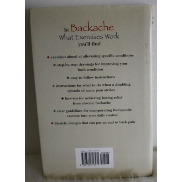 Backache: What Exercises Work by Sobel, Dava Hardcover VGUC - Picture 3 of 3